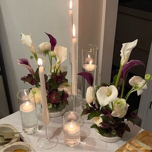 Glass Candle Holder Set of 4